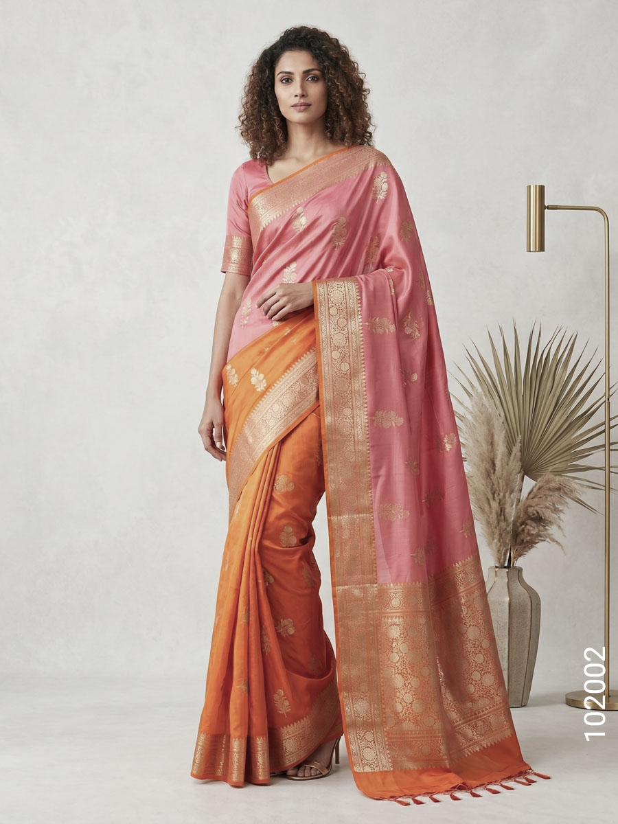 Magenta Faux Soft Silk Zari Saree Wholesale