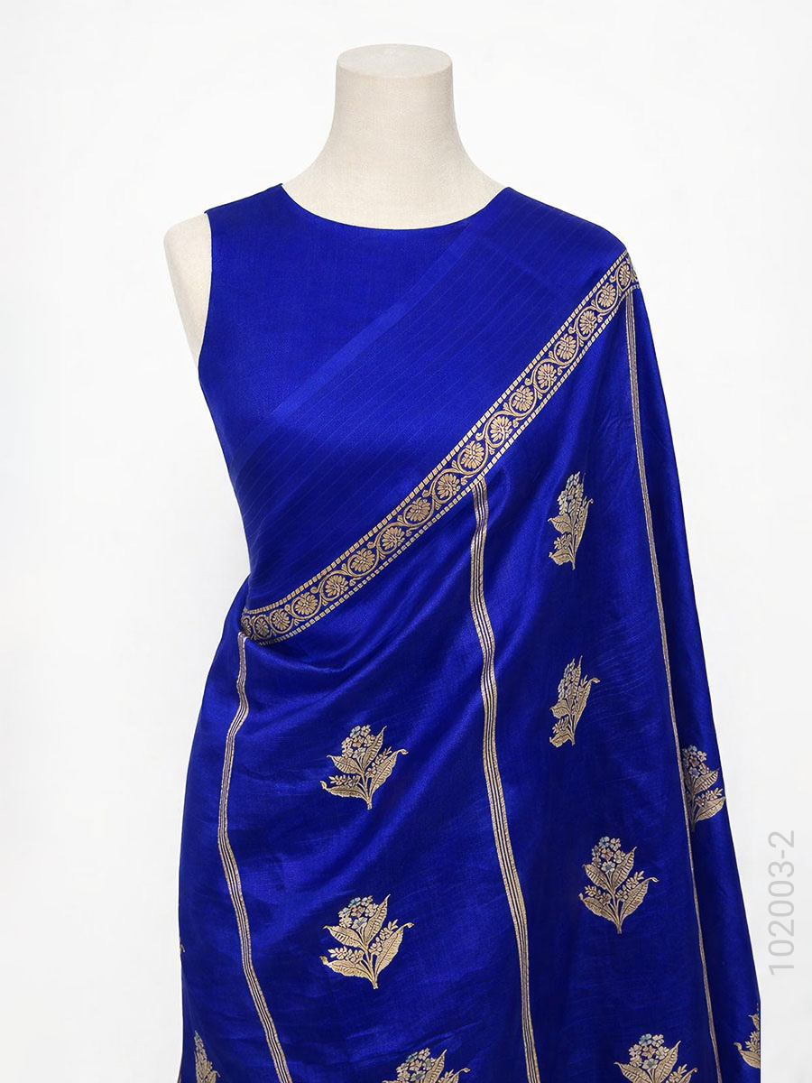 Soft Silk Zari Work Banarasi Saree Wholesale view 3