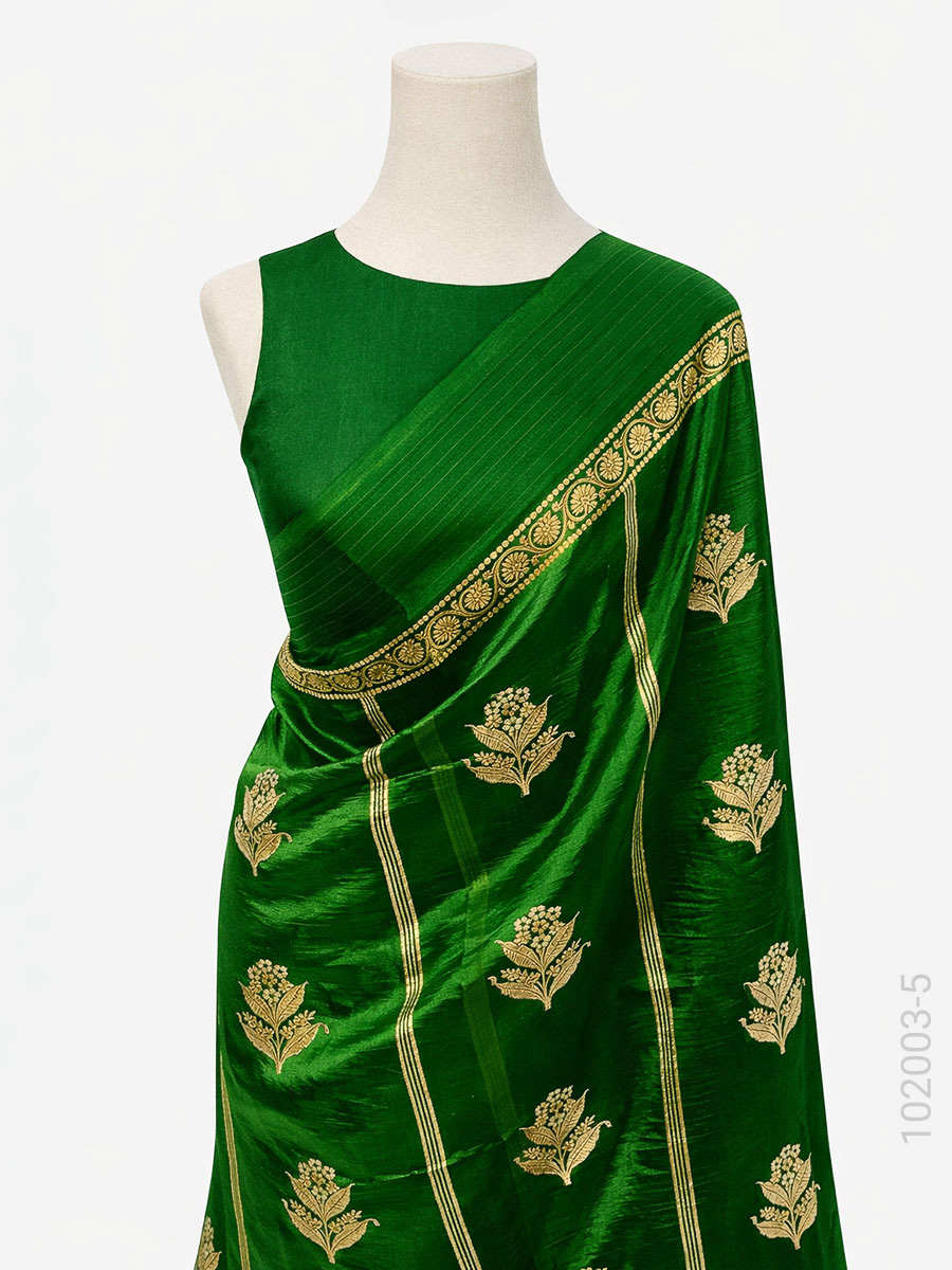 Soft Silk Zari Work Banarasi Saree Wholesale view 6