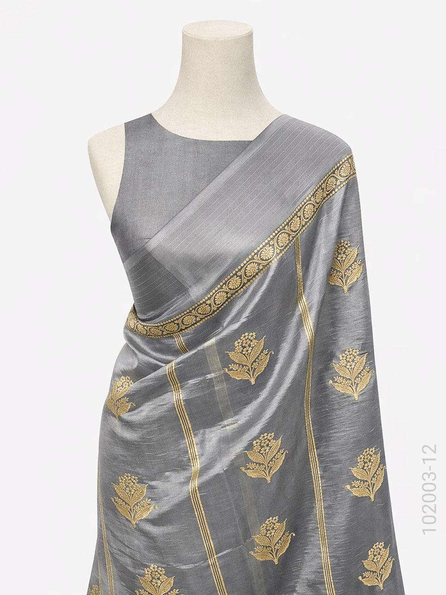 Soft Silk Zari Work Banarasi Saree Wholesale view 13