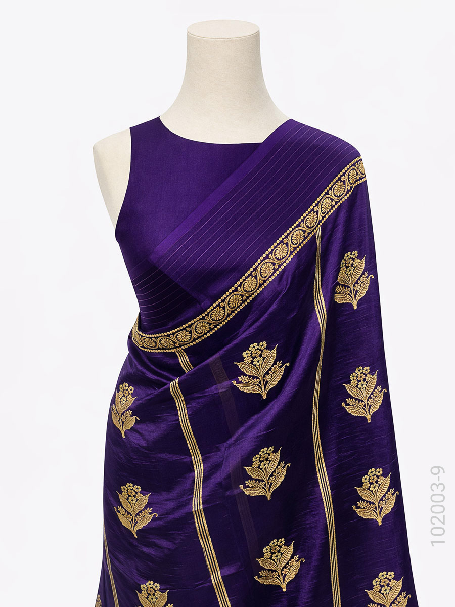 Soft Silk Zari Work Banarasi Saree Wholesale view 10