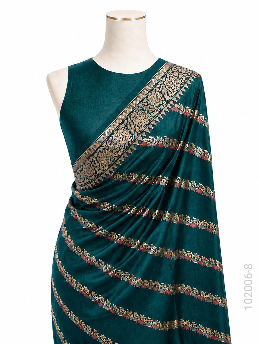 Katan Silk Zari Work Banarasi Saree Wholesale view 9