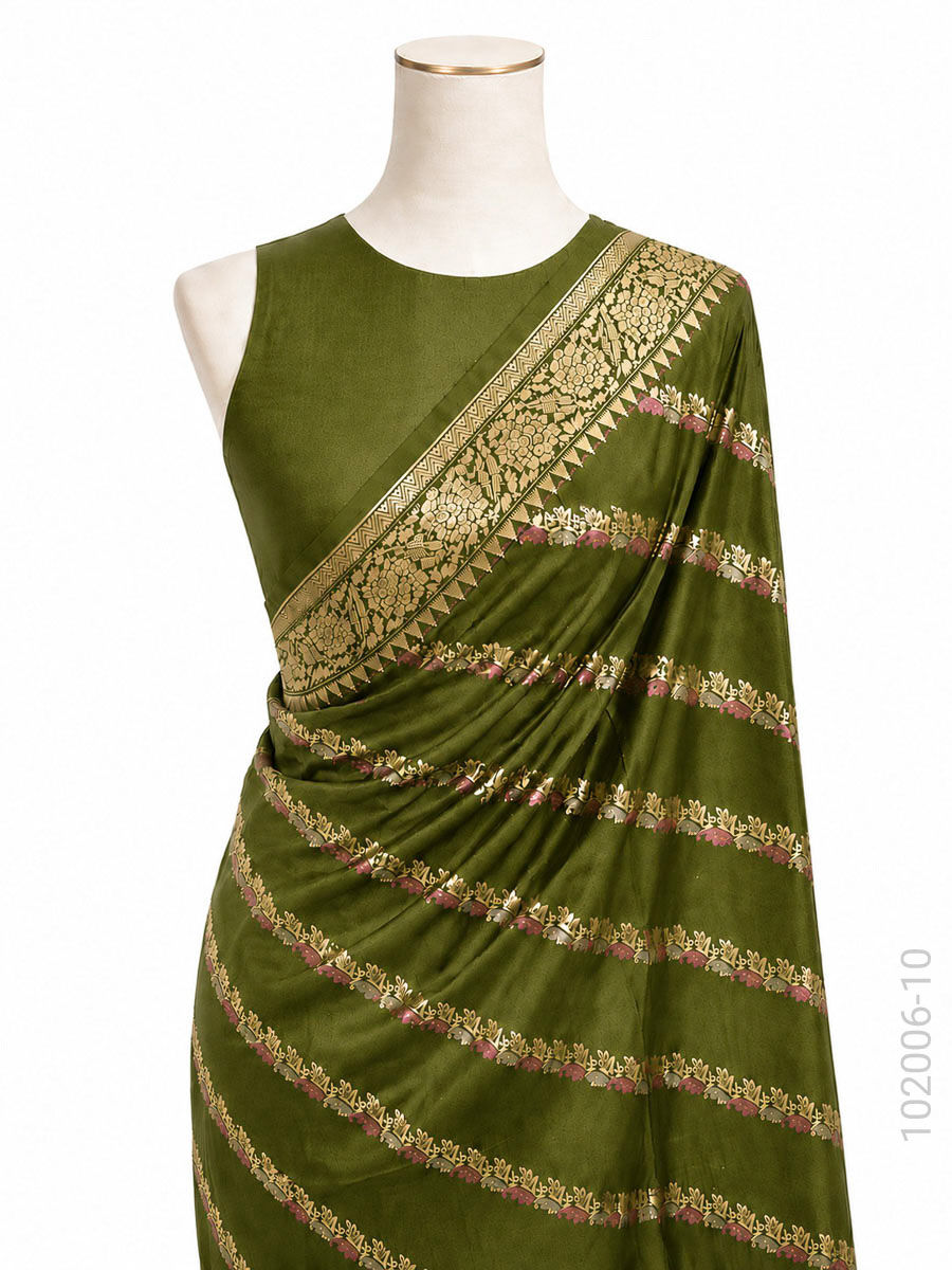 Katan Silk Zari Work Banarasi Saree Wholesale view 11