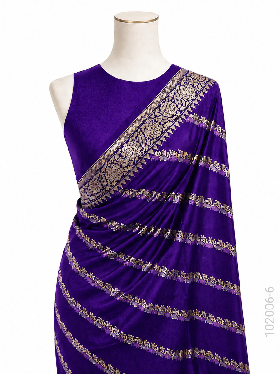 Katan Silk Zari Work Banarasi Saree Wholesale view 7