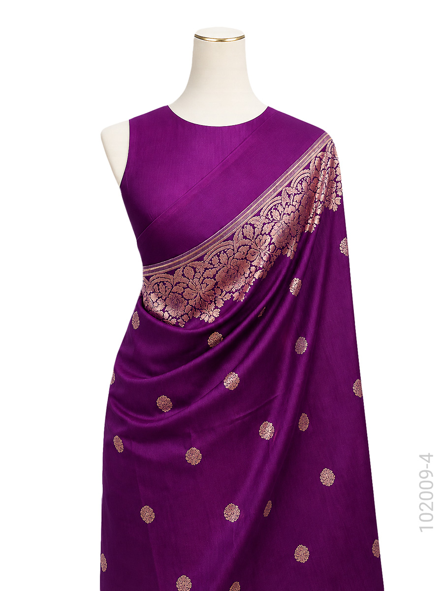 Soft Silk Zari Work Designer Banarasi Saree Wholesale view 5