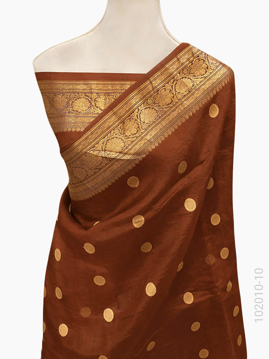 Kora Organza Zari Work Banarasi Saree Wholesale view 9