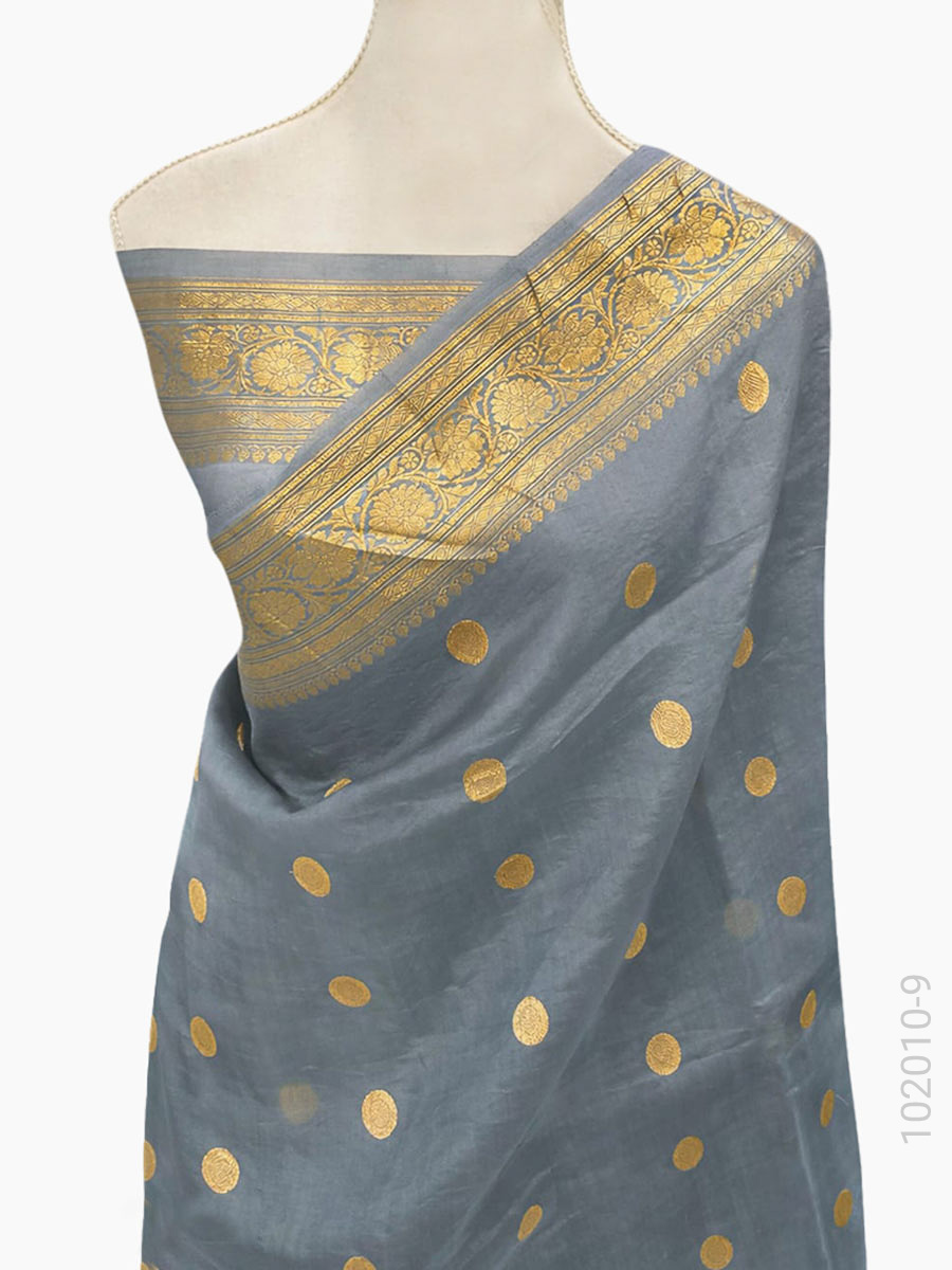 Kora Organza Zari Work Banarasi Saree Wholesale view 8