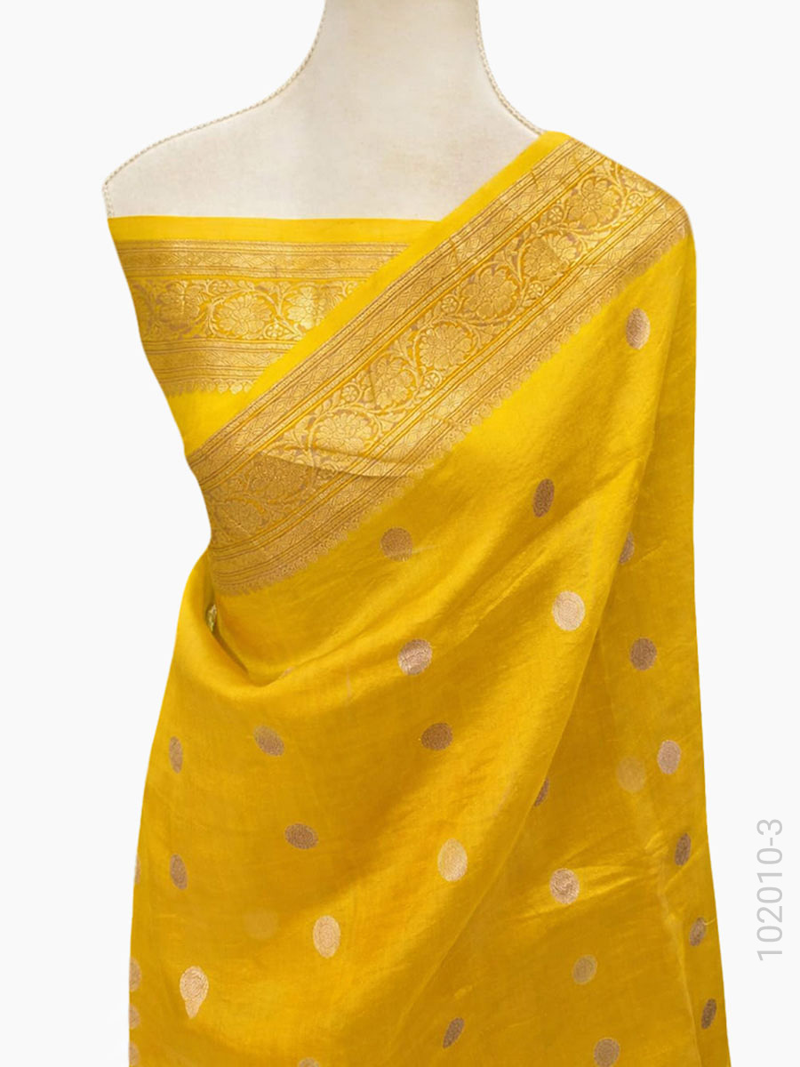 Kora Organza Zari Work Banarasi Saree Wholesale view 3