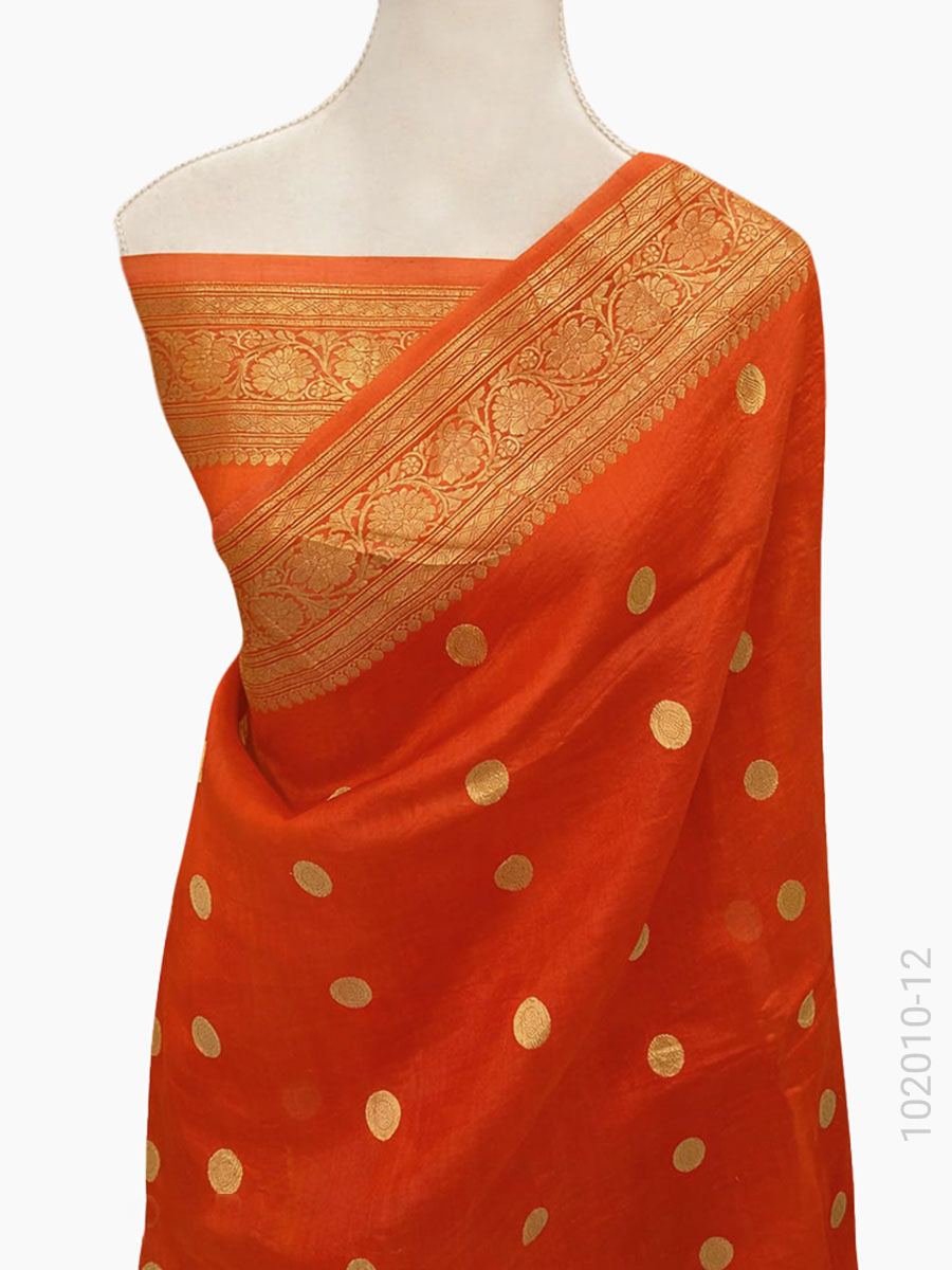 Kora Organza Zari Work Banarasi Saree Wholesale view 11