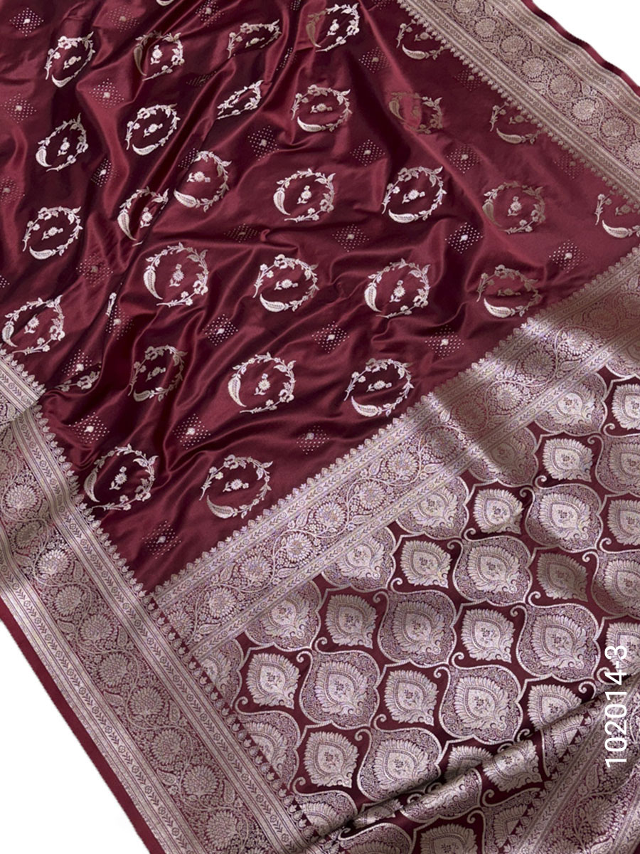Mashru Silk Zari Work Banarasi Saree Wholesale view 4