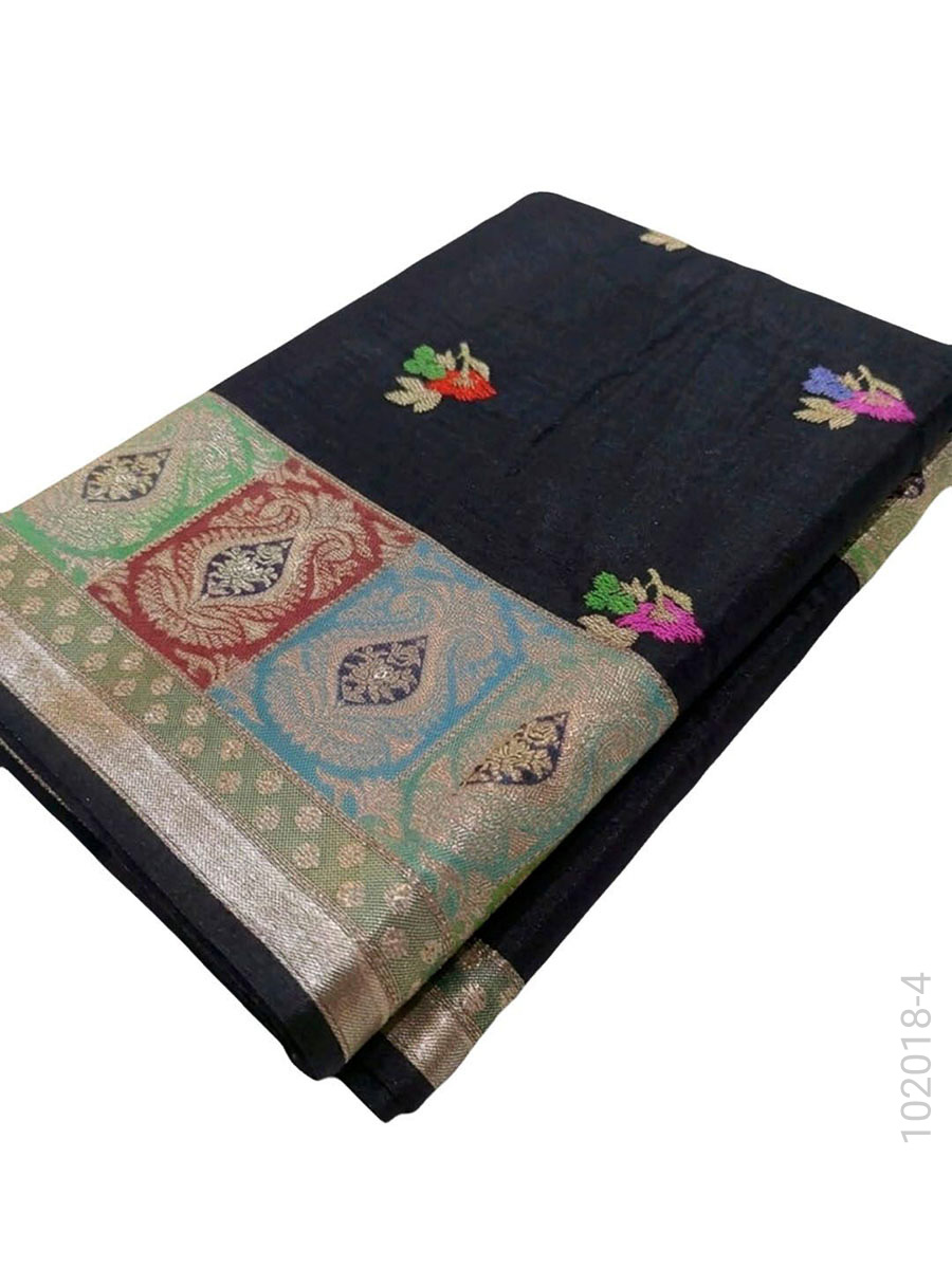 Mashru Silk Resham and Zari Work Banarasi Saree Wholesale view 5