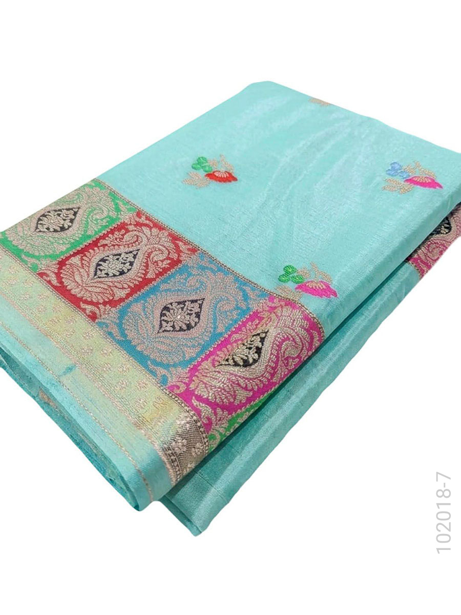 Mashru Silk Resham and Zari Work Banarasi Saree Wholesale view 8
