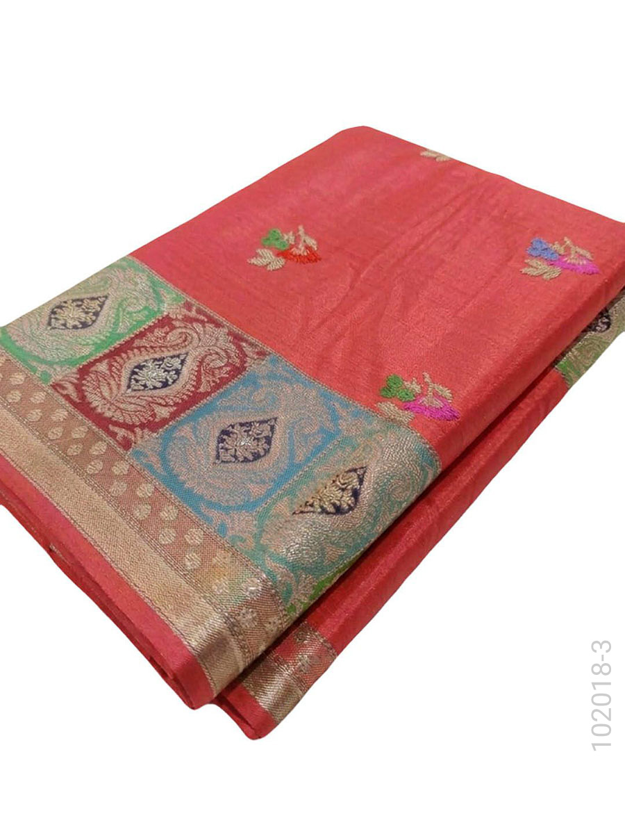 Mashru Silk Resham and Zari Work Banarasi Saree Wholesale view 4