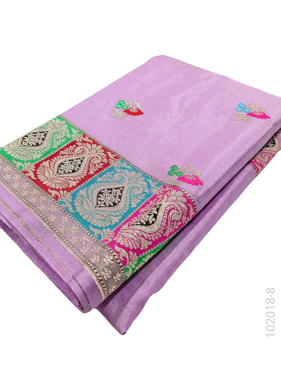Mashru Silk Resham and Zari Work Banarasi Saree Wholesale view 9