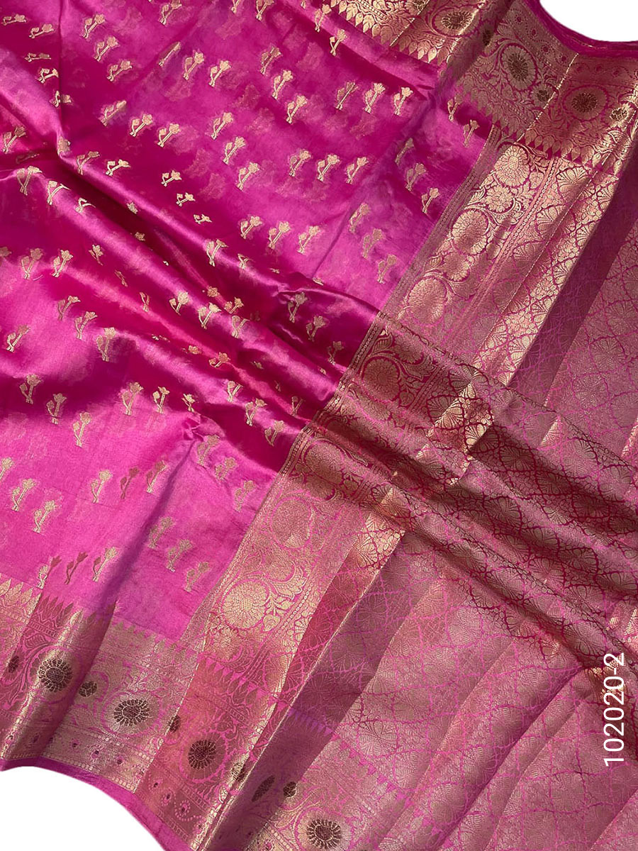 Viscose Resham and Zari Work Banarasi Saree Wholesale view 3