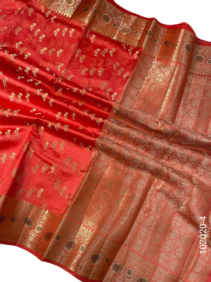 Viscose Resham and Zari Work Banarasi Saree Wholesale view 5