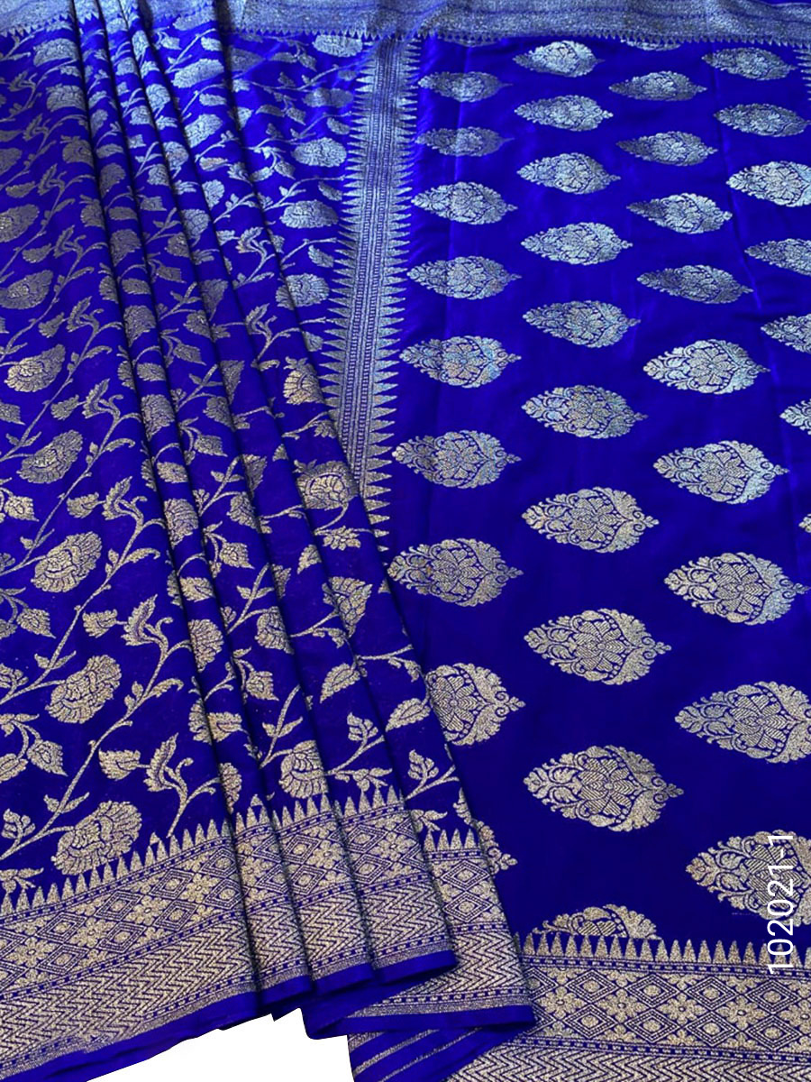 Katan Silk Zari Work Banarasi Saree Wholesale fabric close-up