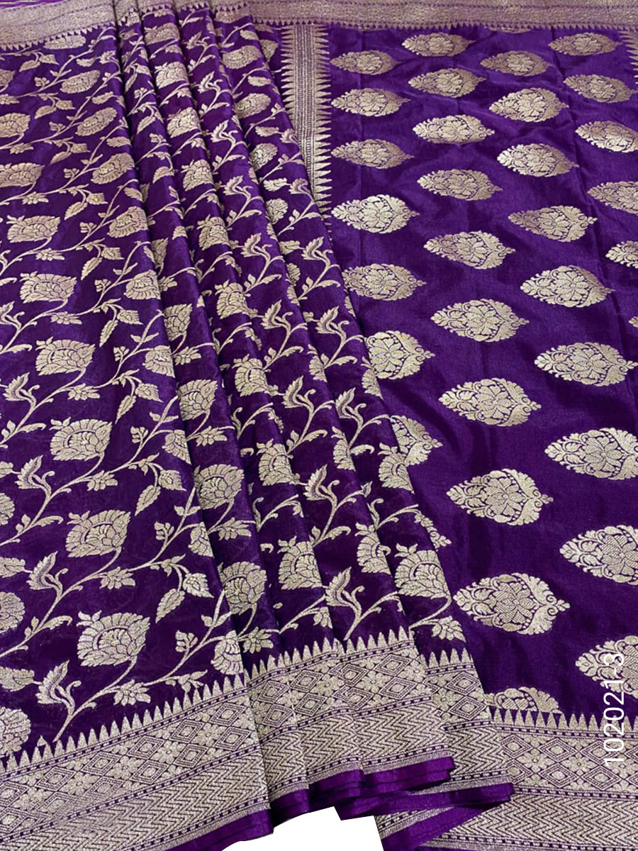 Katan Silk Zari Work Banarasi Saree Wholesale view 4
