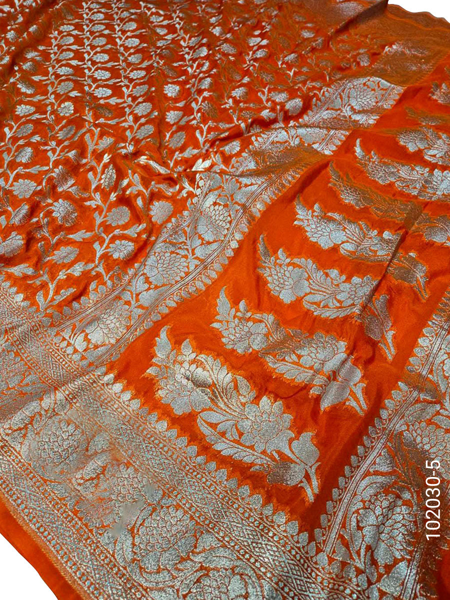 Katan Silk Zari Work Banarasi Saree Wholesale view 6