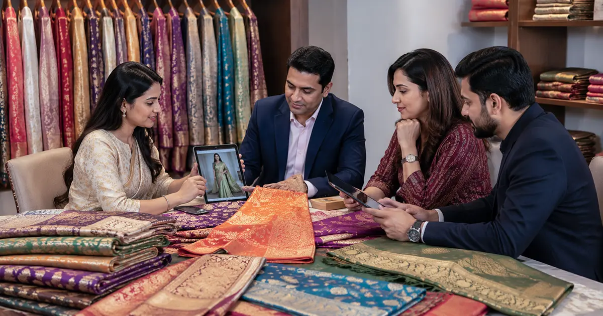 Why B2B Buyers Prefer White-Label Banarasi Saree Wholesale Catalogs