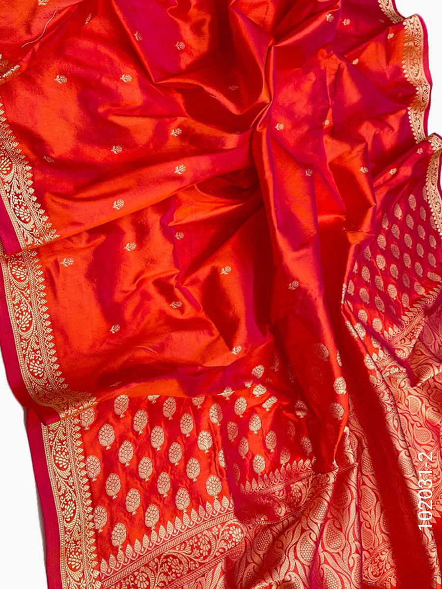 Katan Silk Zari Work Banarasi Saree Wholesale view 3