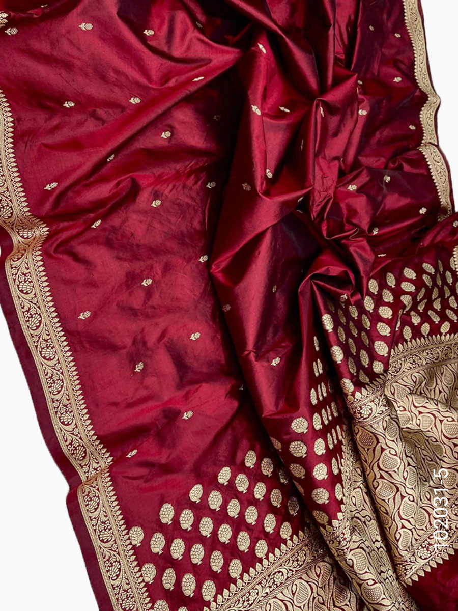 Katan Silk Zari Work Banarasi Saree Wholesale view 6