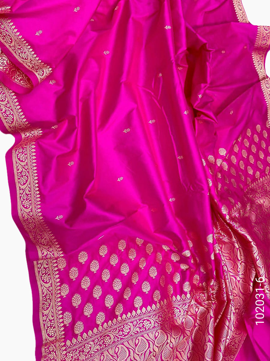 Katan Silk Zari Work Banarasi Saree Wholesale view 7
