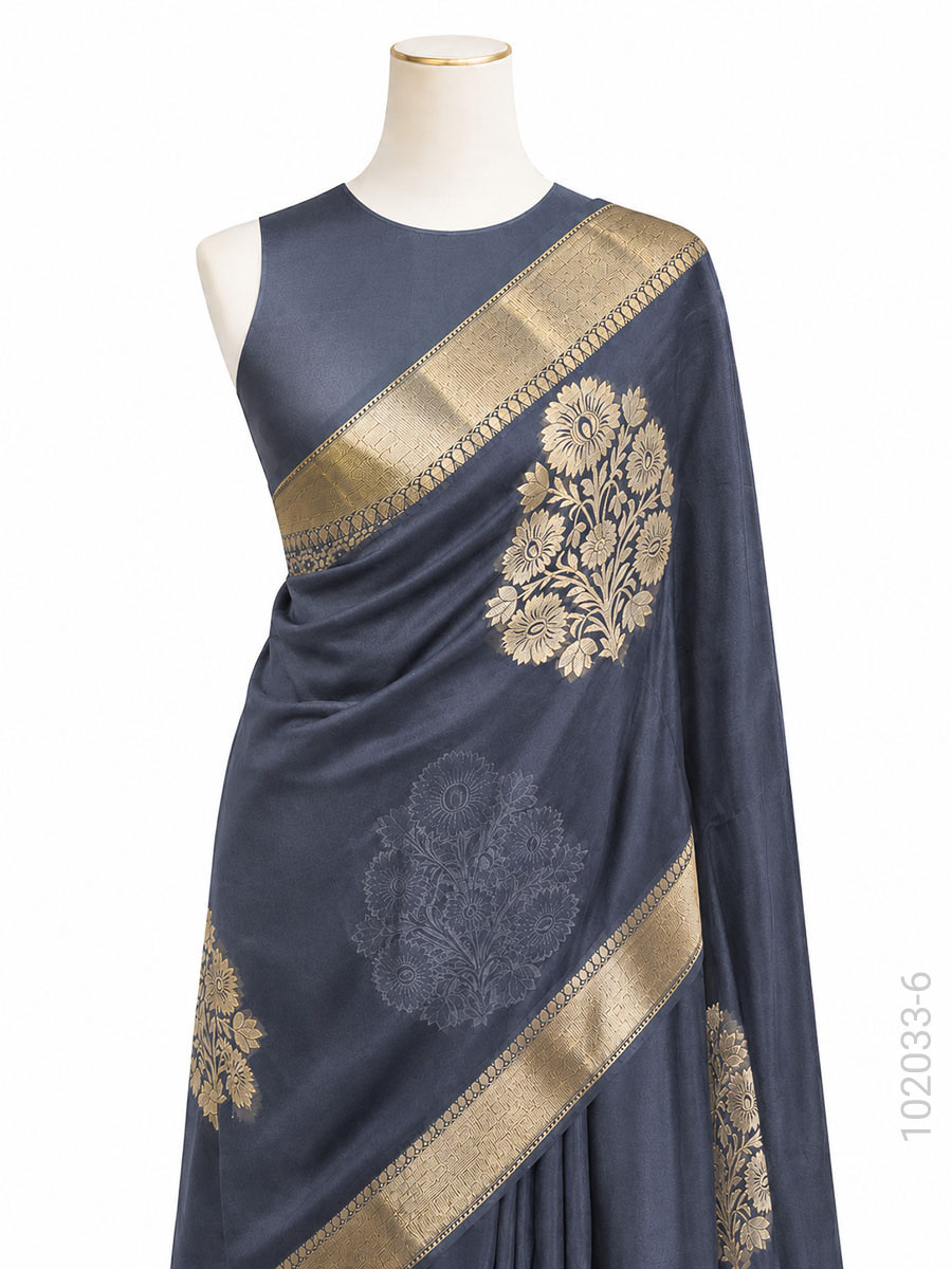 Kora Organza Zari Designer Work Banarasi Saree Bulk Export view 7