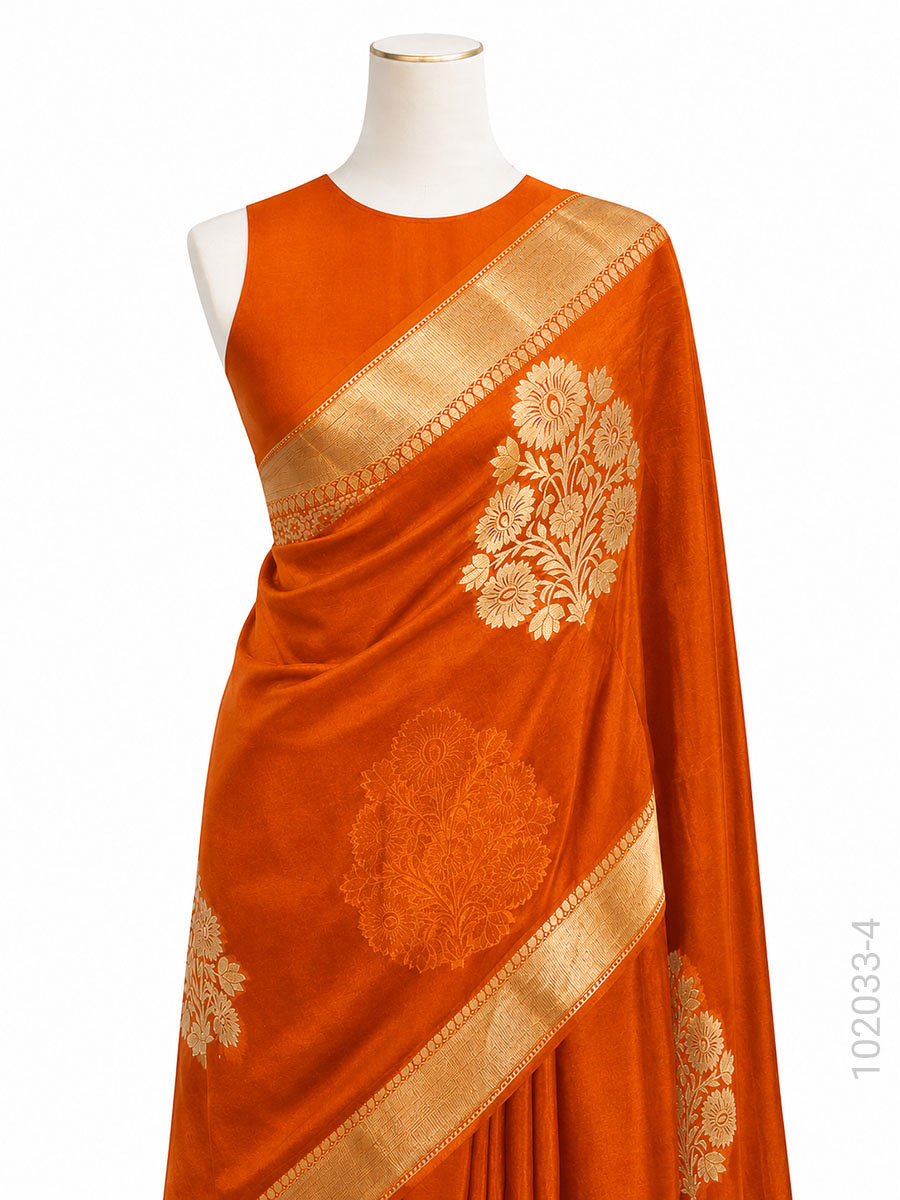 Kora Organza Zari Designer Work Banarasi Saree Bulk Export view 5
