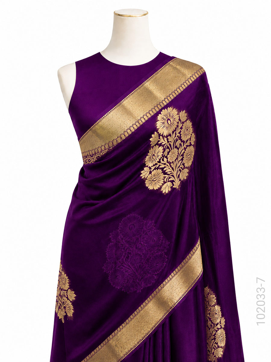 Kora Organza Zari Designer Work Banarasi Saree Bulk Export view 8